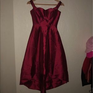 Fashion Nova off the shoulders, red dress.